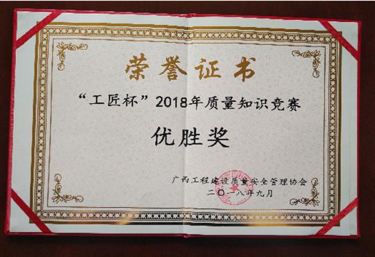 乐鱼网页版-乐鱼（中国）官方
喜获全区“工匠杯”2018年质量知识竞赛佳绩